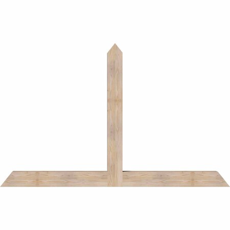 Ekena Millwork Portland Smooth Timber Gable Bracket, Douglas Fir, 84"W x 53"H x 5 1/2"D x 5 1/2"F, 15/12 Pitch GBW084X53X0606POR00SDF